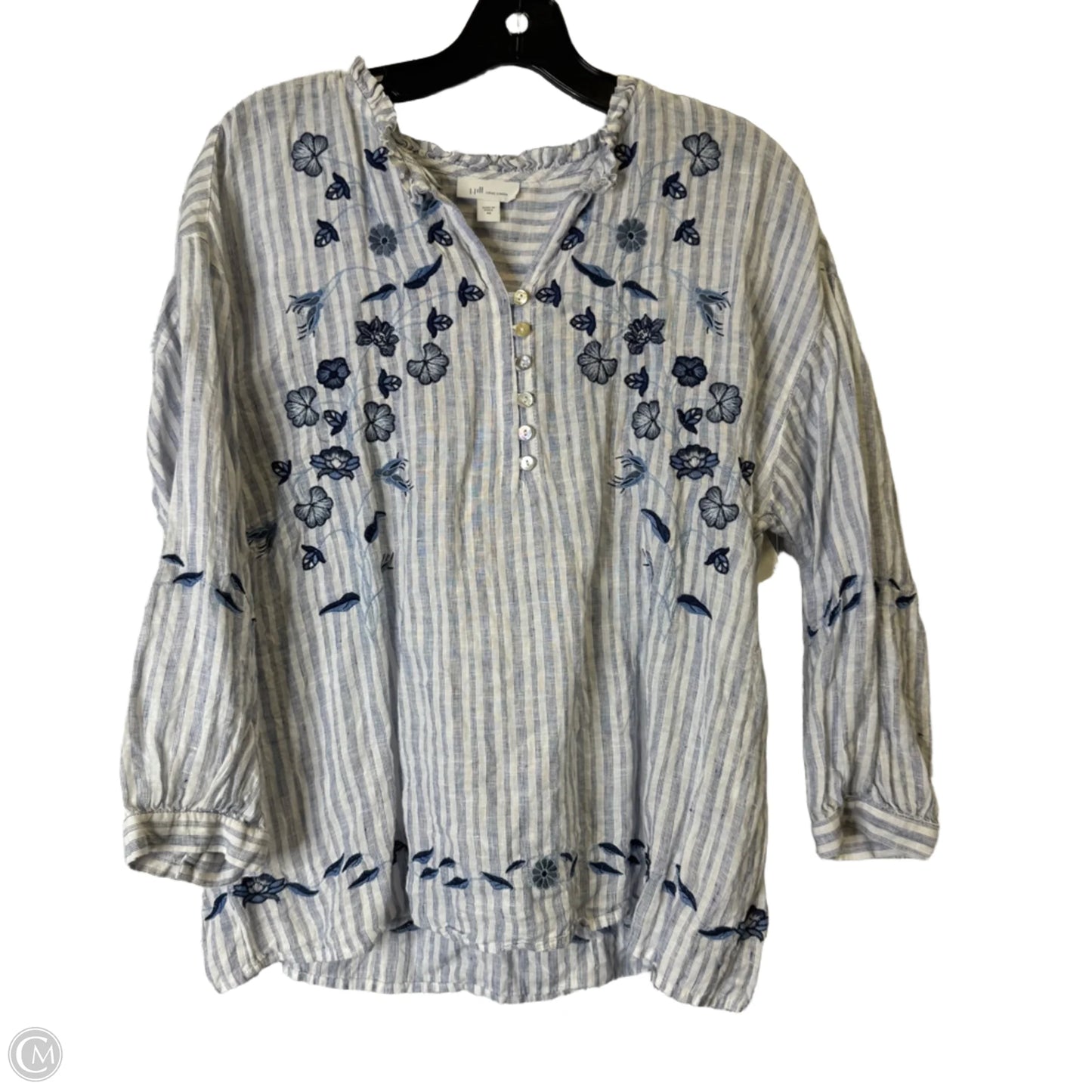 Top Long Sleeve By J. Jill In Striped Pattern, Size: Xs