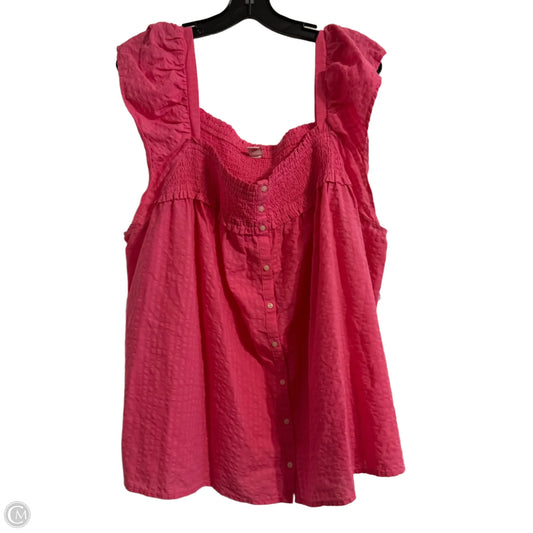 Top Sleeveless By Old Navy In Pink, Size: 4x
