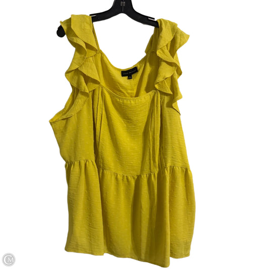 Top Sleeveless By Lane Bryant In Yellow, Size: 28