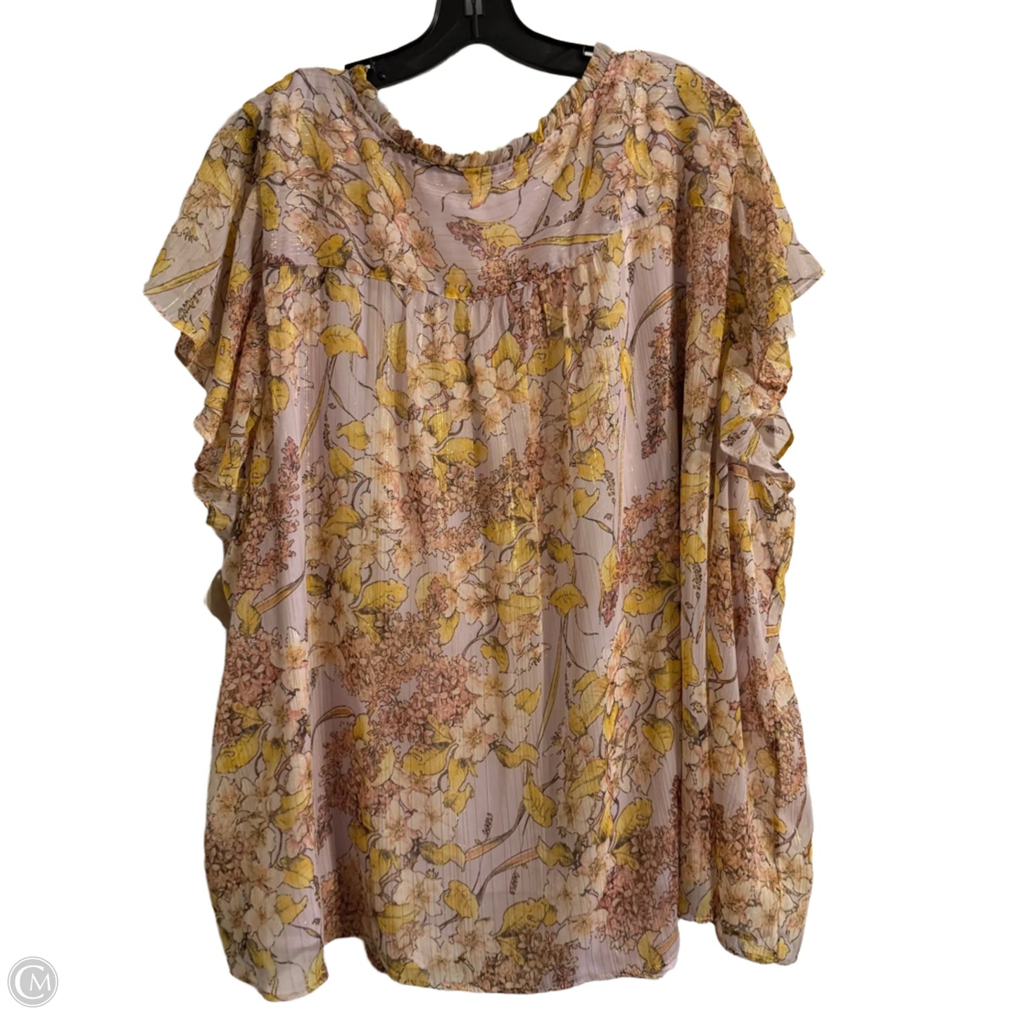 Top Short Sleeve By Lc Lauren Conrad In Purple, Size: 4x