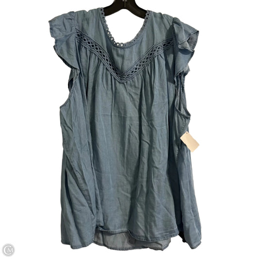 Top Sleeveless By Torrid In Blue, Size: 4x