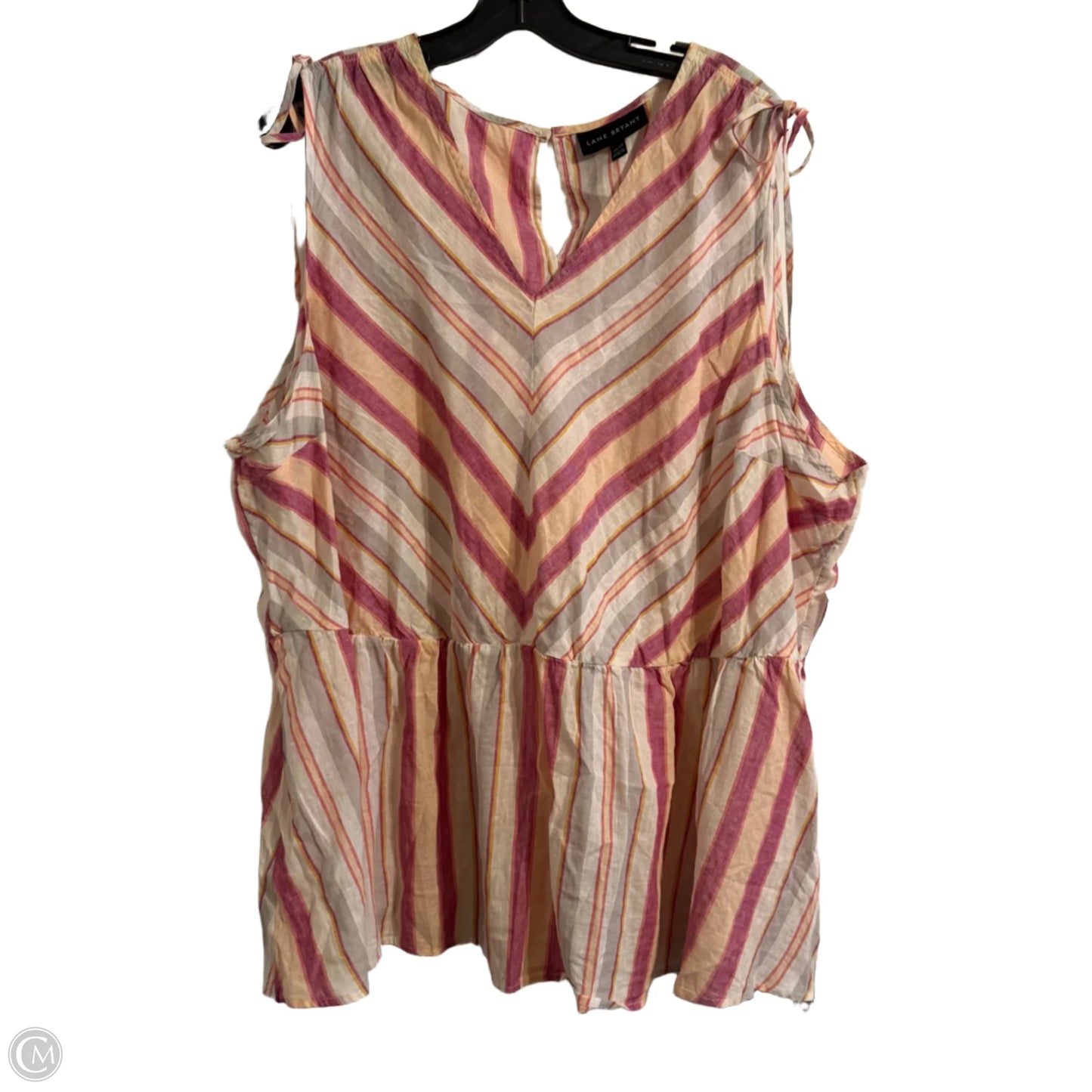 Top Sleeveless By Lane Bryant In Striped Pattern, Size: 26