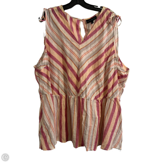 Top Sleeveless By Lane Bryant In Striped Pattern, Size: 26