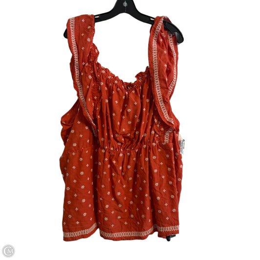 Top Sleeveless By Old Navy In Orange, Size: 4x