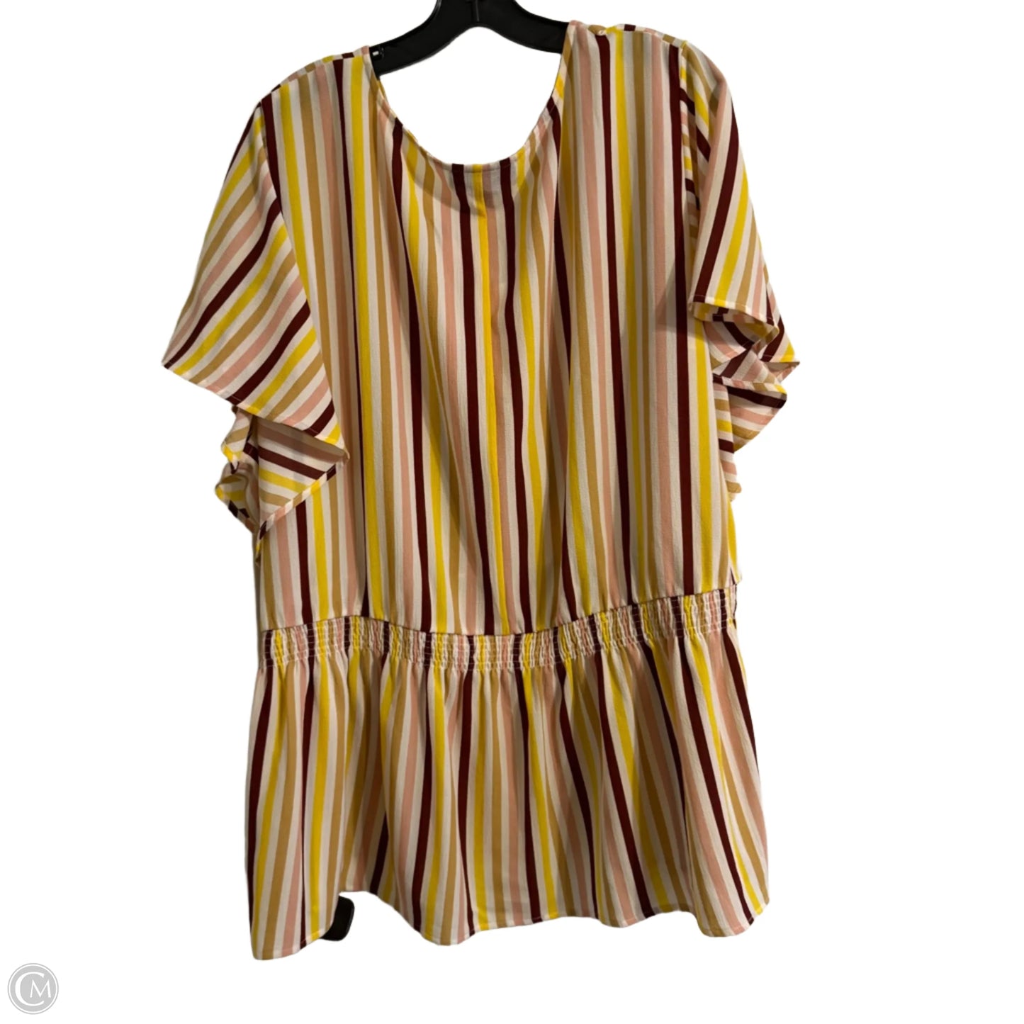 Top Short Sleeve By Lane Bryant In Striped Pattern, Size: 30
