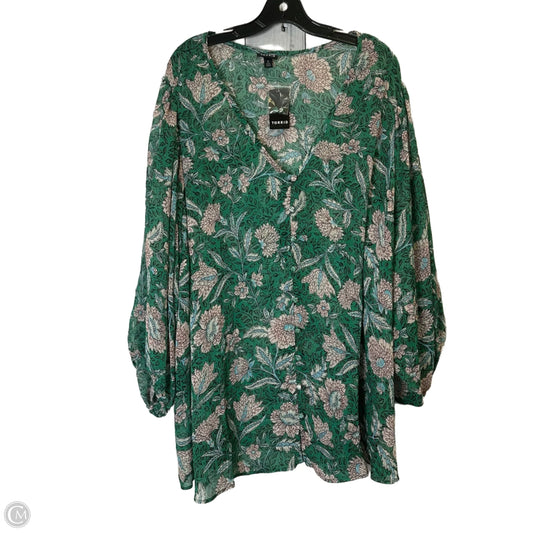Top Long Sleeve By Torrid In Green, Size: 5