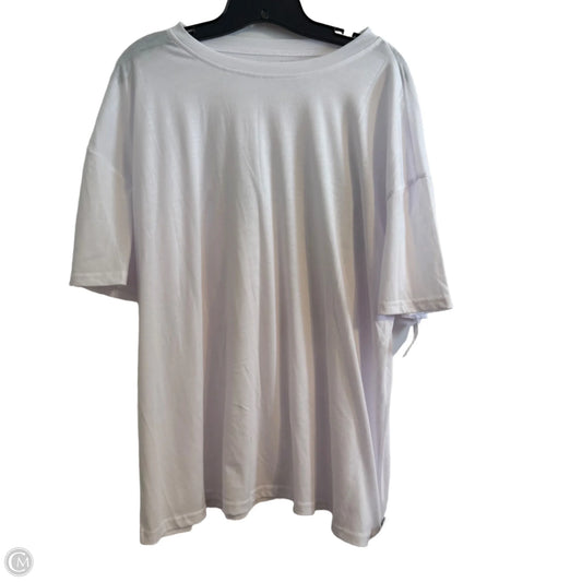 Top Short Sleeve Basic By Shein In White, Size: 2x