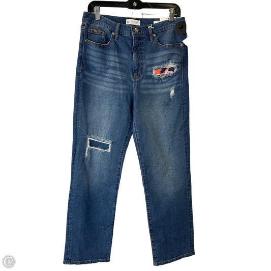 Jeans Straight By Jessica Simpson In Blue Denim, Size: 12