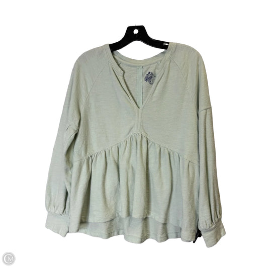 Top Long Sleeve By Pilcro In Green, Size: S