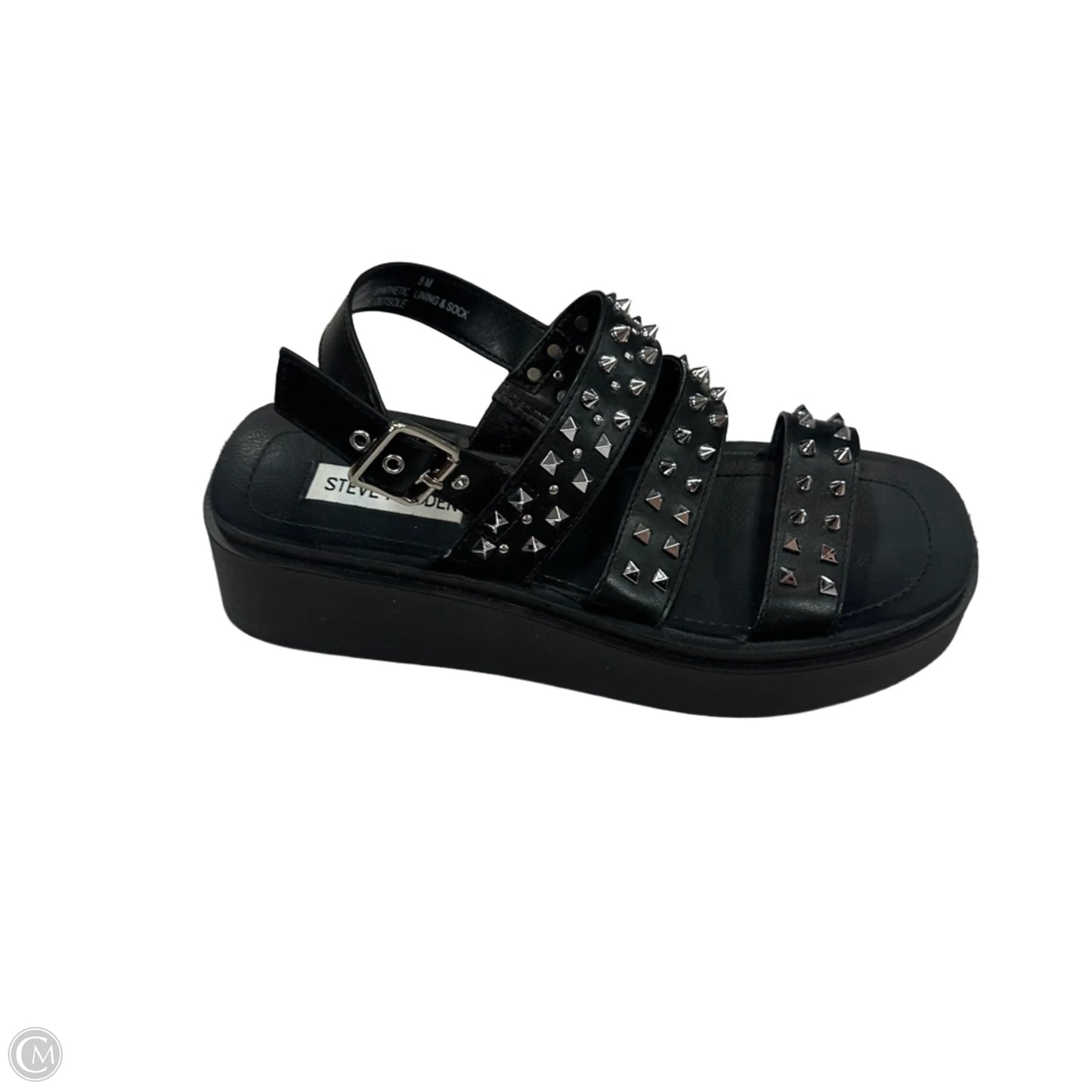 Sandals Heels Platform By Steve Madden In Black, Size: 8