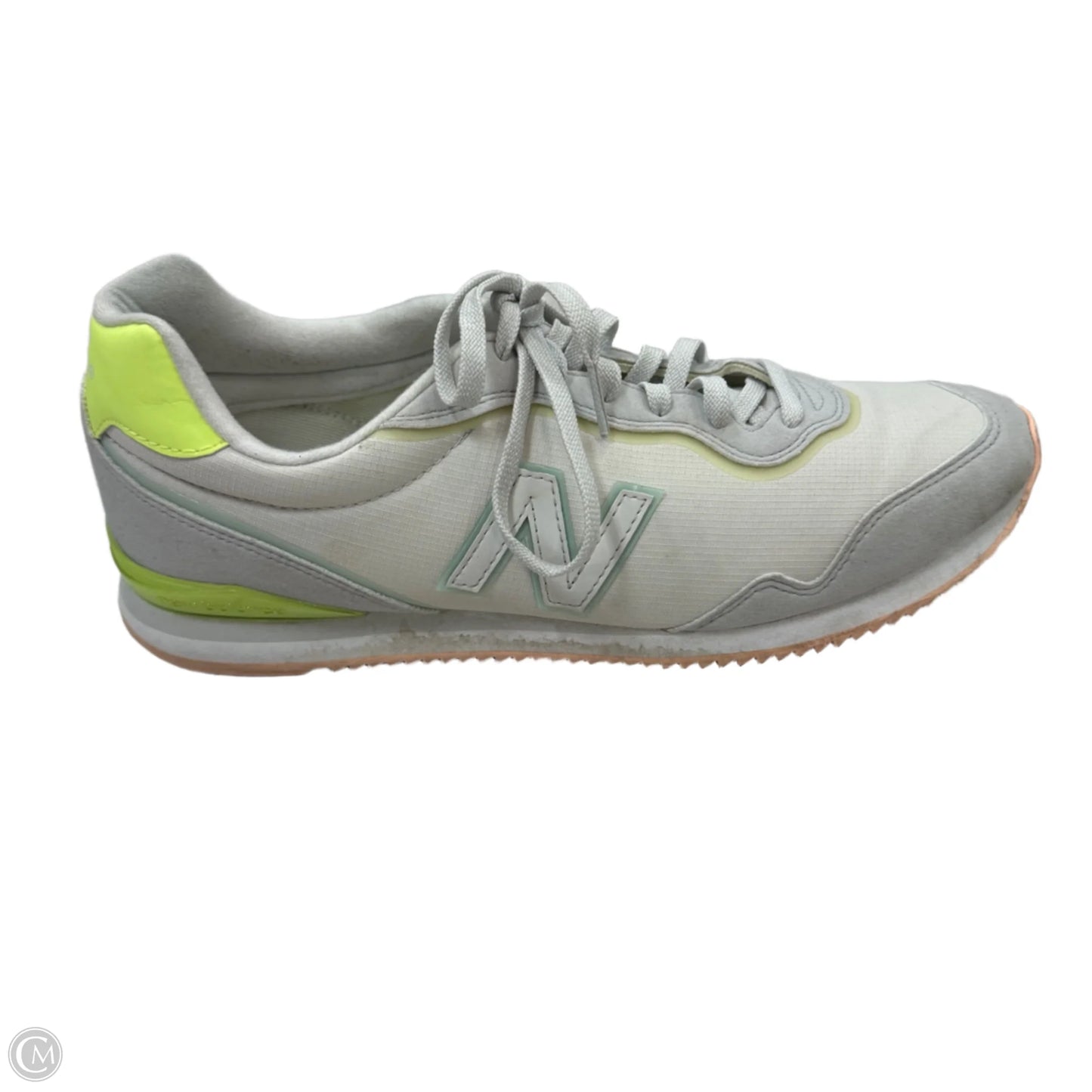 Shoes Athletic By New Balance In White & Yellow, Size: 10