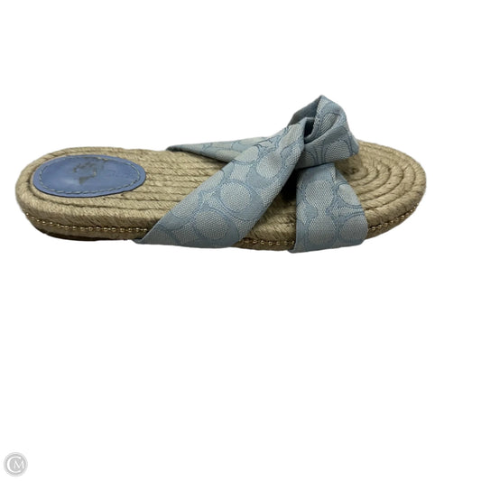Sandals Designer By Coach In Blue, Size: 9
