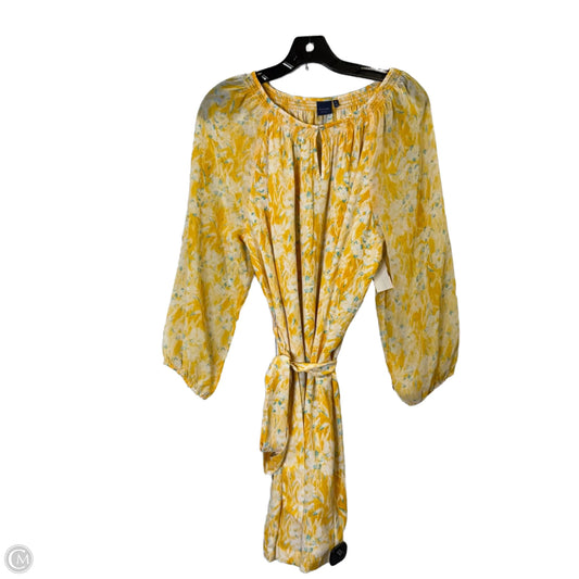 Dress Casual Short By Kaari Blue In Yellow, Size: Xl