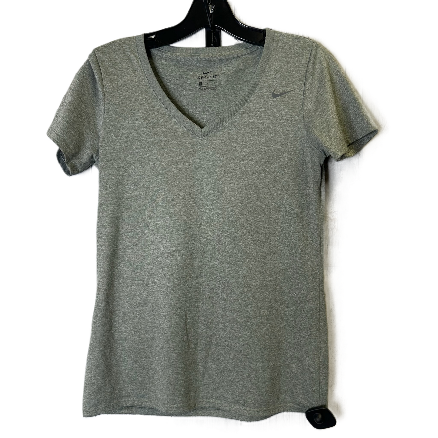 Grey Athletic Top Short Sleeve By Nike Apparel, Size: S