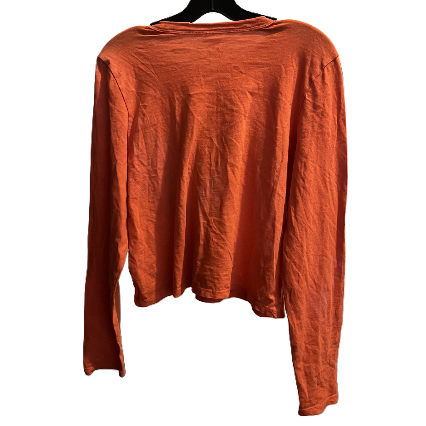 Top Long Sleeve Basic By Aerie In Orange, Size: L