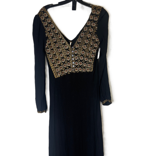 Dress Casual Midi By Free People In Black, Size: Xs