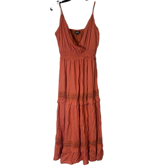 Dress Casual Midi By Gigio In Orange, Size: S