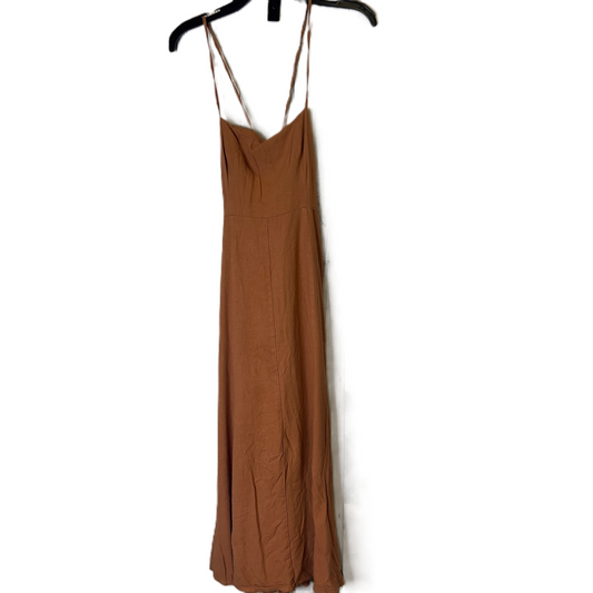 Dress Casual Midi By Clothes Mentor In Brown, Size: S