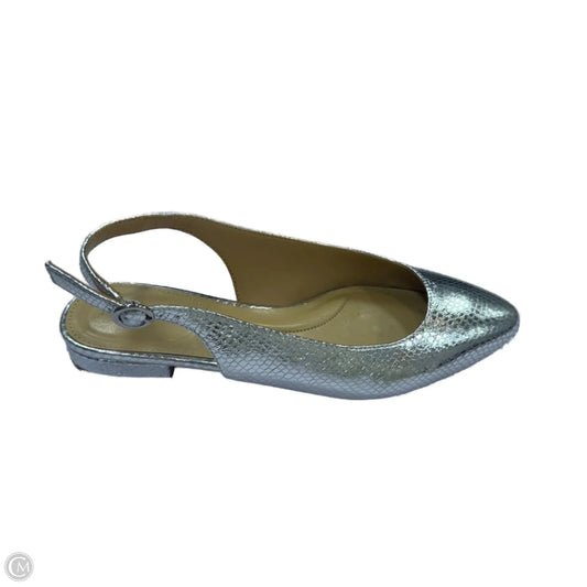 Shoes Flats By Talbots In Silver, Size: 5