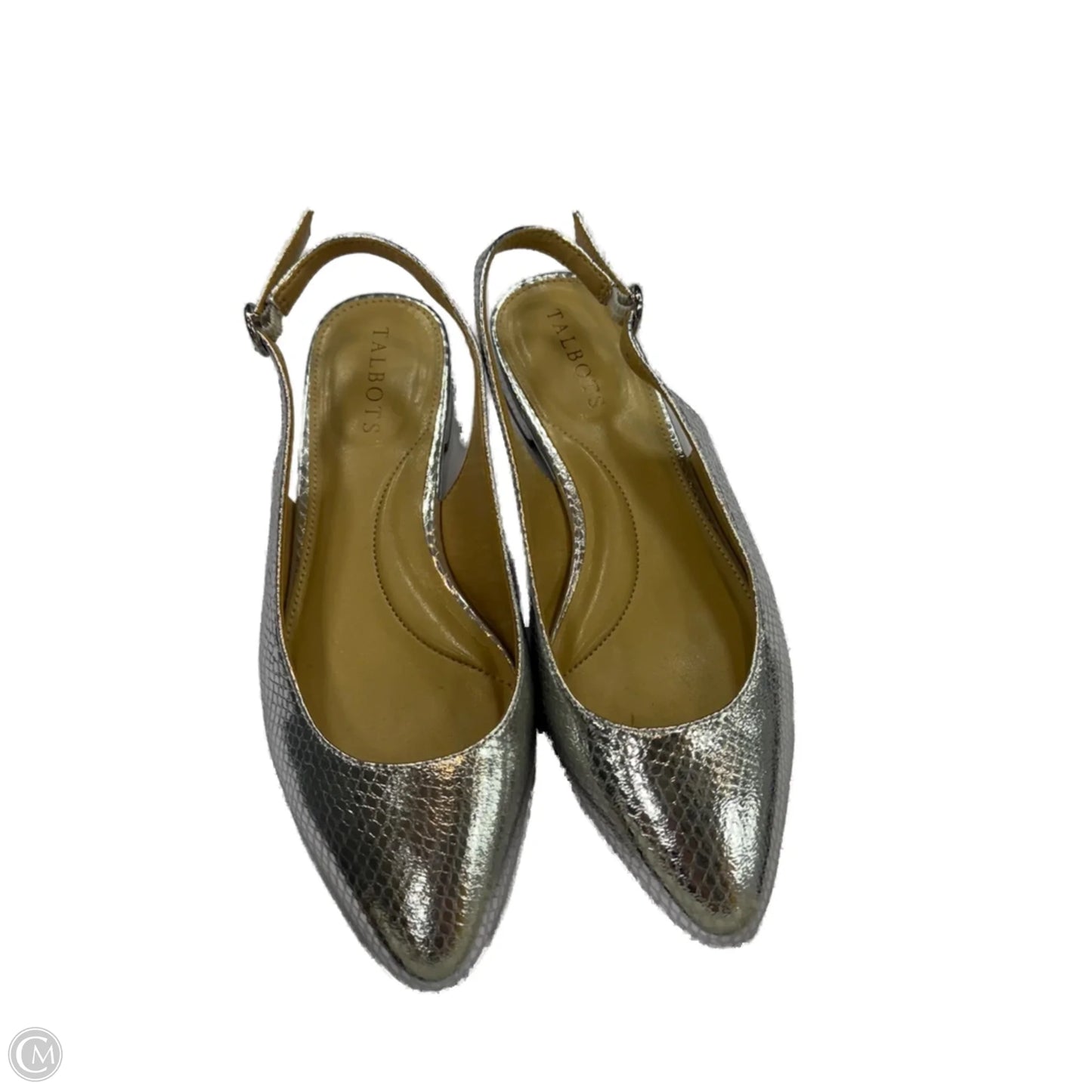 Shoes Flats By Talbots In Silver, Size: 5