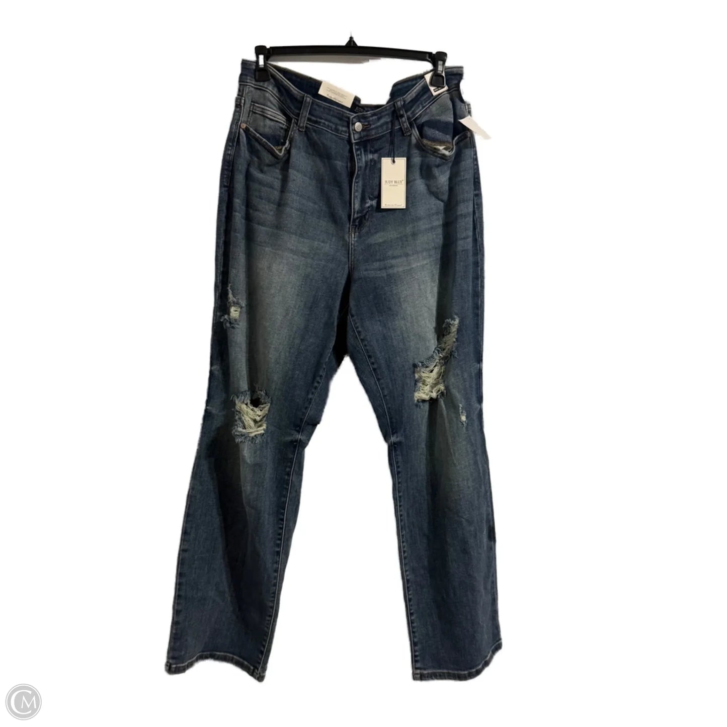 Jeans Wide Leg By Judy Blue In Blue Denim, Size: 20