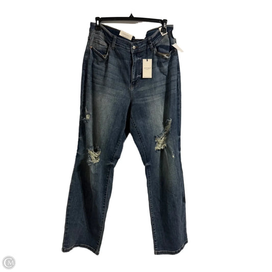 Jeans Wide Leg By Judy Blue In Blue Denim, Size: 20