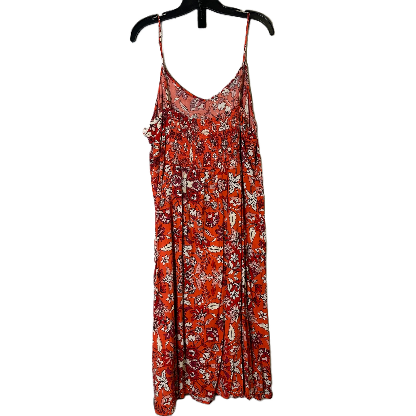 Orange Dress Casual Midi By Old Navy, Size: Xxl