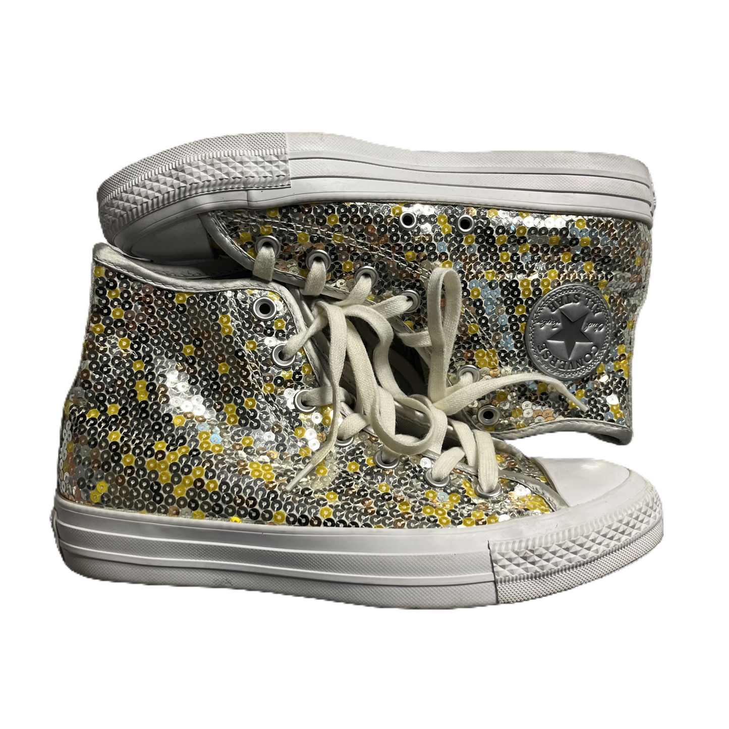 Shoes Sneakers By Converse In Silver, Size: 8