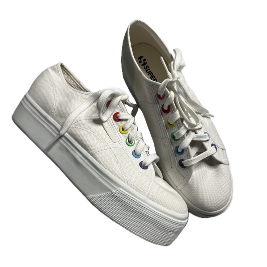 Shoes Sneakers Platform By Superga In White, Size: 10