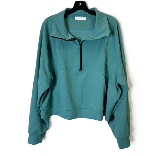 Sweatshirt Collar By Clothes Mentor In Teal, Size: L