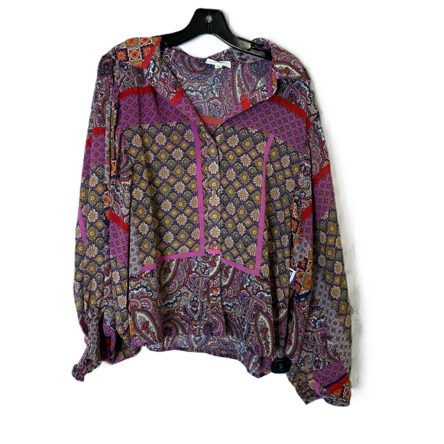 Top Long Sleeve By Ee Some In Multi-colored, Size: L