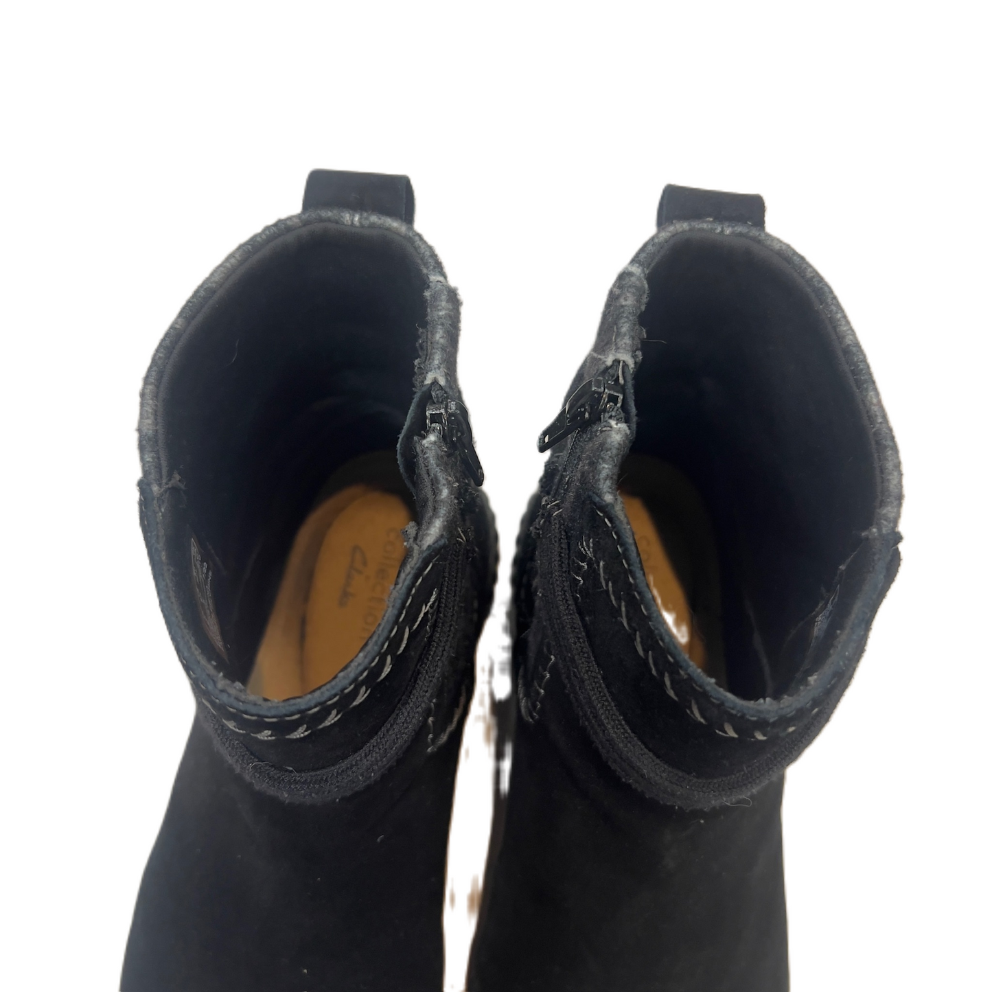 Boots Ankle Flats By Clarks In Black, Size: 8.5