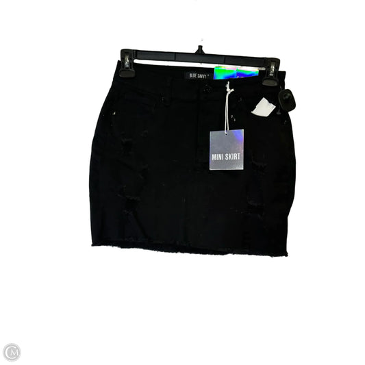 Skirt Mini & Short By Clothes Mentor In Black Denim, Size: Xl