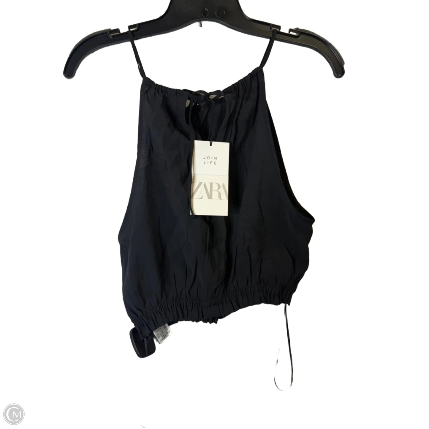 Top Sleeveless By Zara In Black, Size: S