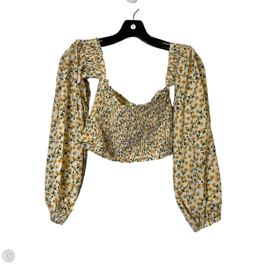 Top Long Sleeve By Pink Lily In Yellow, Size: L