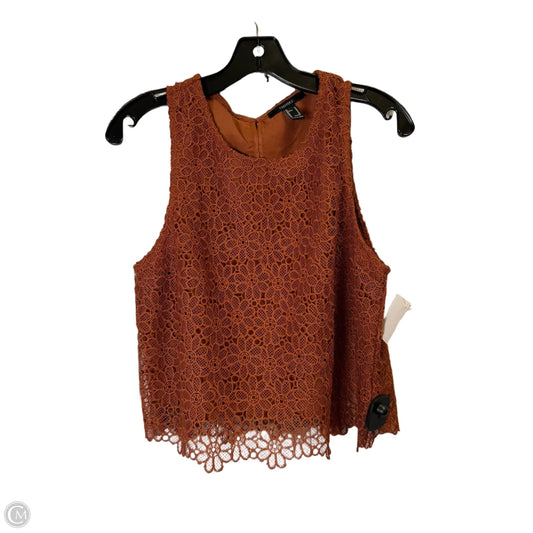 Top Sleeveless By Forever 21 In Orange, Size: M