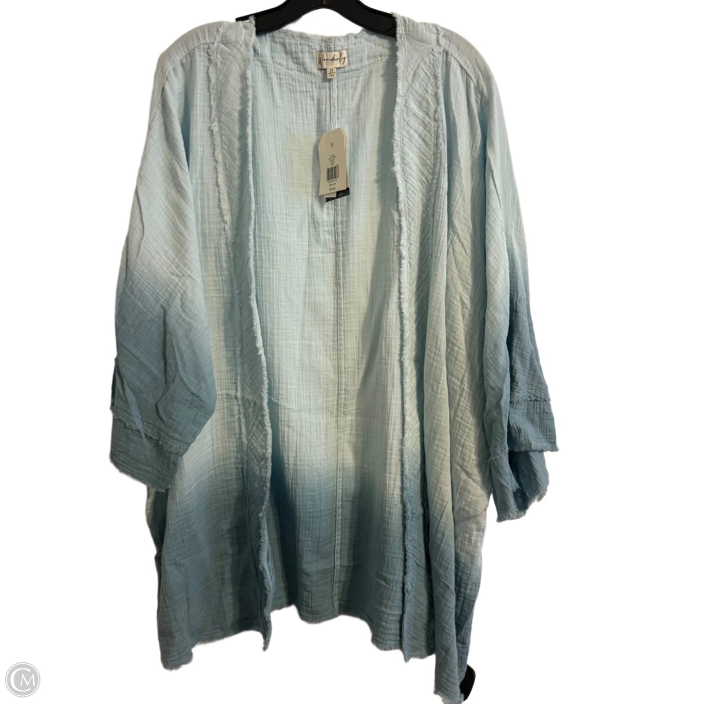 Cardigan By Wonderly In Blue, Size: 2x