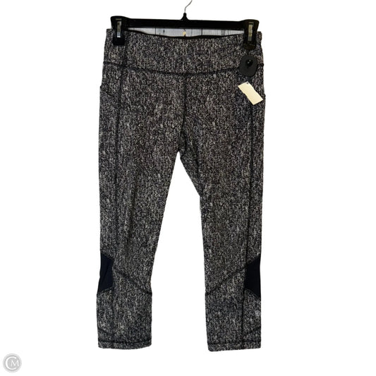 Athletic Leggings Capris By Lululemon In Black & White, Size: 8