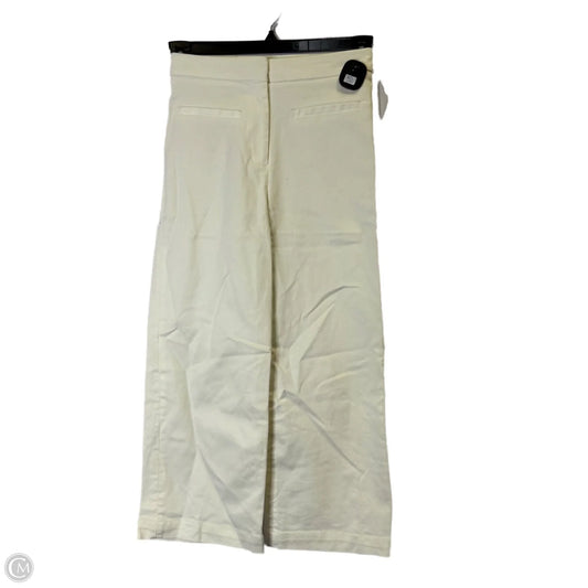 Jeans Wide Leg By H&m In White Denim, Size: 2p