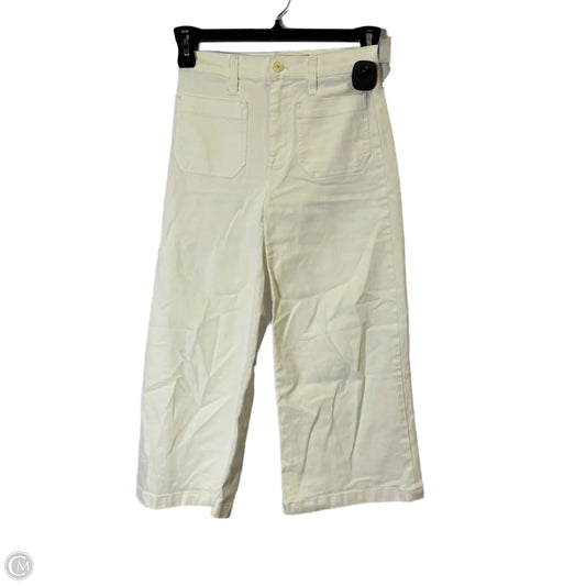 Jeans Wide Leg By Clothes Mentor In White Denim, Size: 2p