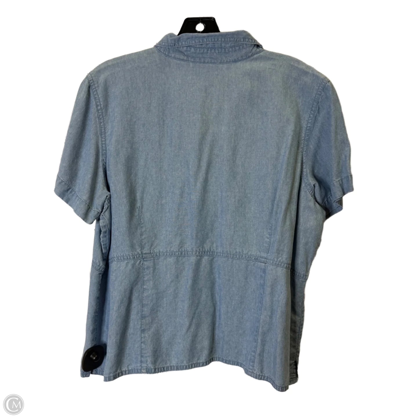 Top Short Sleeve By Liz Claiborne In Blue, Size: Xl