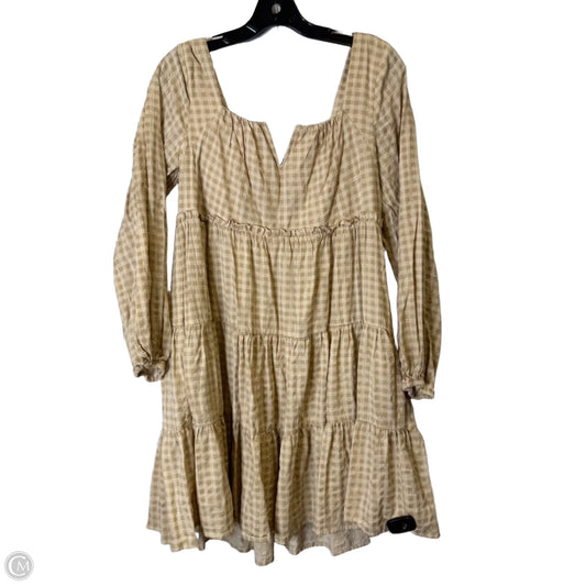 Dress Casual Short By Final Touch In Tan, Size: M