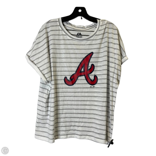 Top Short Sleeve Basic By Majestic In Striped Pattern, Size: 2x