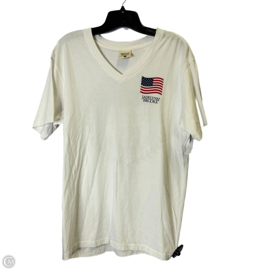 Top Short Sleeve Basic By Clothes Mentor In White, Size: M