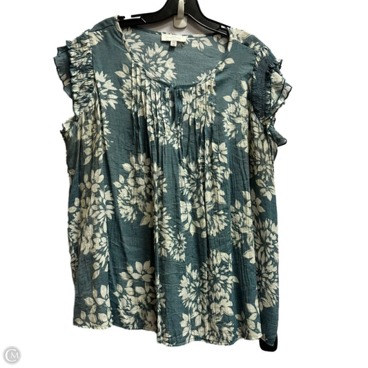 Top Short Sleeve By New Directions In Blue, Size: 2x