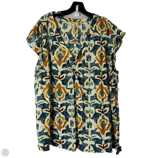 Top Short Sleeve By Christian Siriano In Multi-colored, Size: 3x