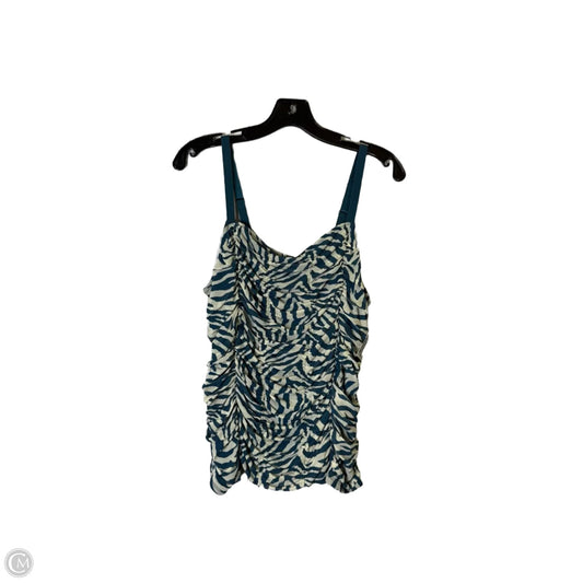 Top Sleeveless By Torrid In Blue & Cream, Size: 12