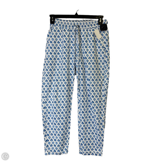 Pants Linen By J. Crew In Blue & White, Size: 2