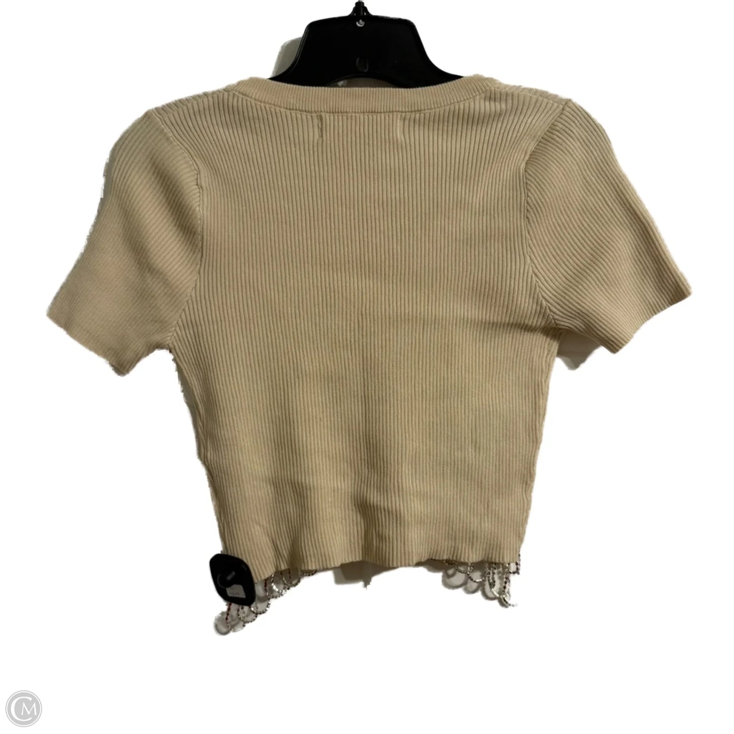 Top Short Sleeve By Clothes Mentor In Beige, Size: L