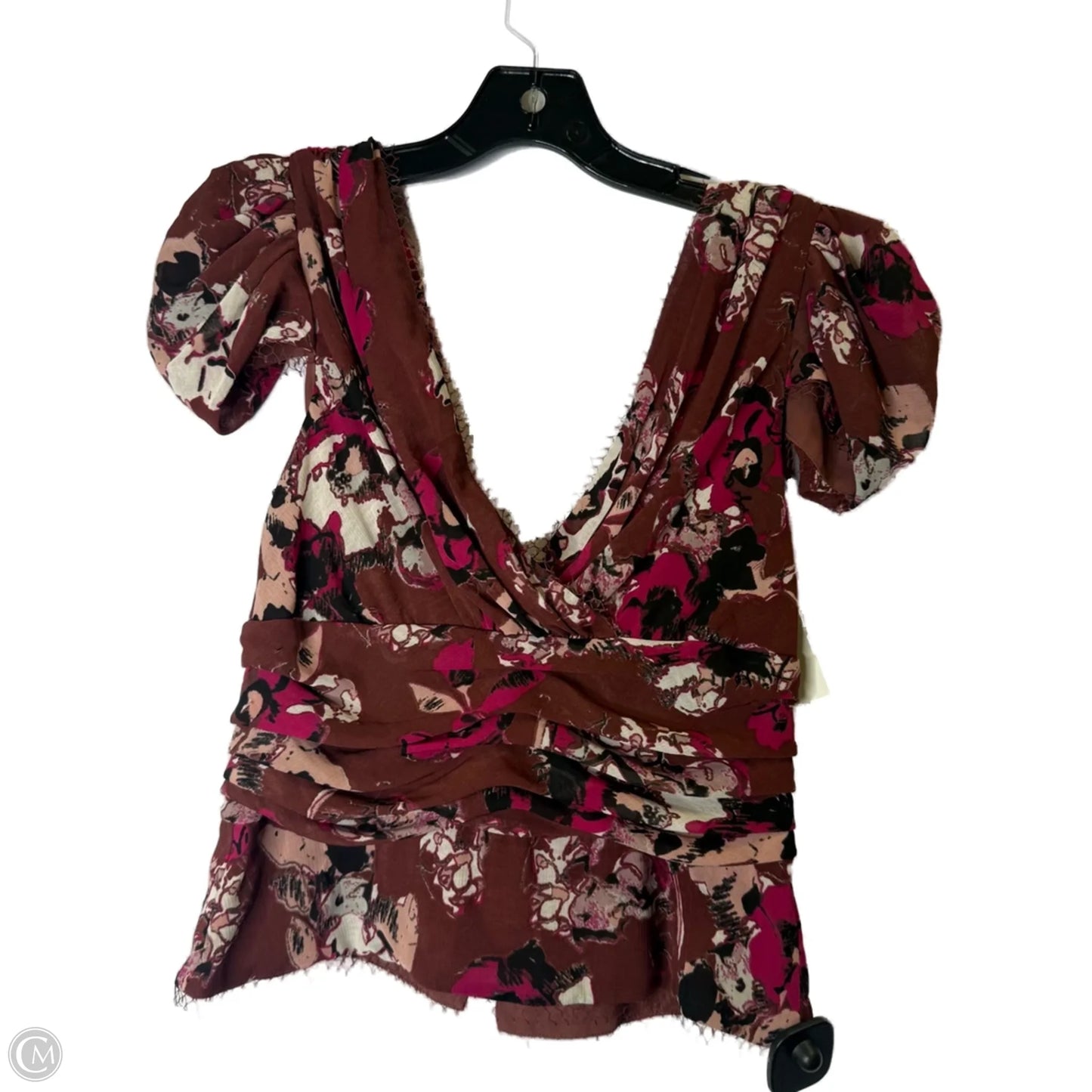 Top Short Sleeve By Cmc In Multi-colored, Size: 6